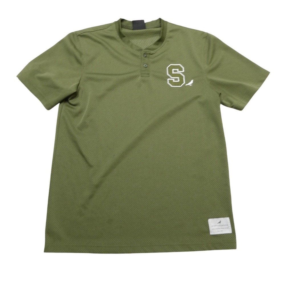 Staple Shirt Mens Large Green‎ Mesh Henley S Pigeon Sporting Goods Jersey Tee
